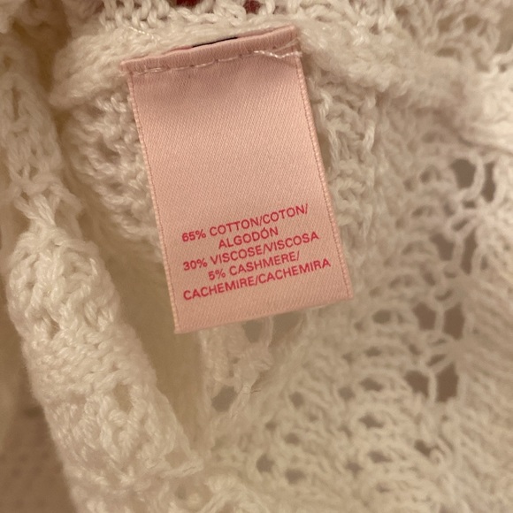 Victoria secret kiss of cashmere crochet sweater size xl - Picture 5 of 6